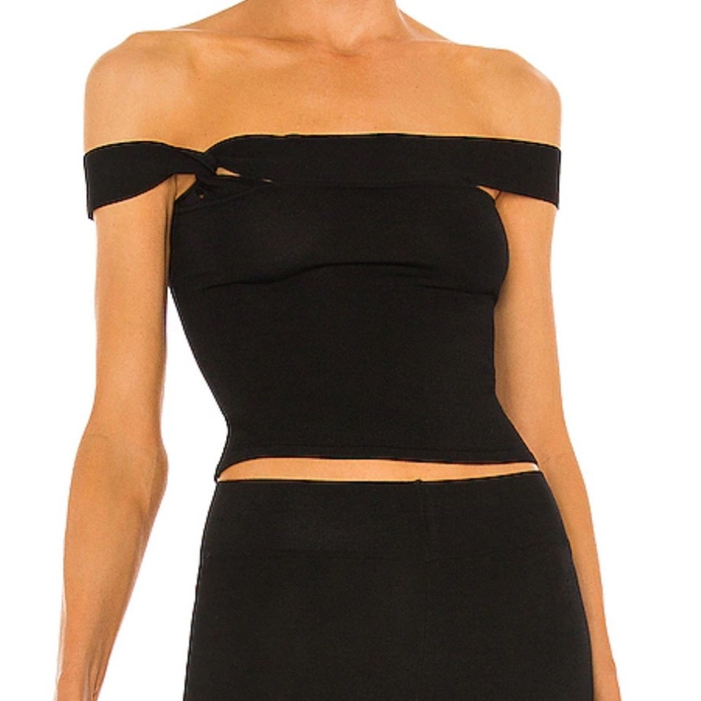 Cult Gaia Black Off-Shoulder Top